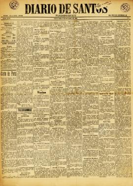 Diario de Santos [jornal], a. 33, n. 275. Santos-SP, 08 set. 1905.