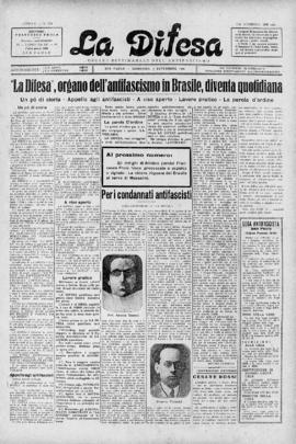 La Difesa [jornal], a. 5, n. 234. São Paulo-SP, 09 set. 1928.