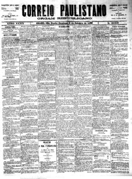 Correio paulistano [jornal], [s/n]. São Paulo-SP, 09 out. 1892.