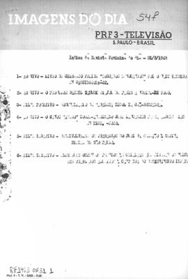 TV Tupi [emissora]. Revista Feminina [programa]. Roteiro [televisivo], 31 mai. 1963.