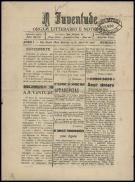 A Juventude [jornal], a. 1, n. 1. São Paulo-SP, 19 abr. 1908.