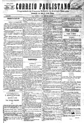 Correio paulistano [jornal], [s/n]. São Paulo-SP, 01 dez. 1880.