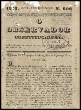 O Observador constitucional [jornal], n. 202. São Paulo-SP, 16 jan. 1832.