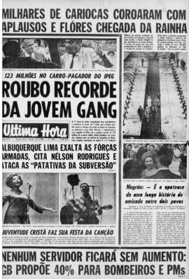 Última Hora [jornal]. Rio de Janeiro-RJ, 09 nov. 1968 [ed. vespertina].
