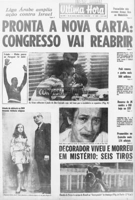 Última Hora [jornal]. Rio de Janeiro-RJ, 27 ago. 1969 [ed. vespertina].