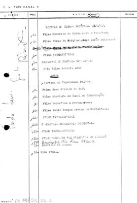 TV Tupi [emissora]. Ultra Notícias [programa]. Roteiro [televisivo], 22 fev. 1968.