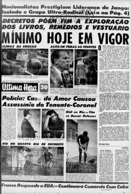 Última Hora [jornal]. Rio de Janeiro-RJ, 24 fev. 1964 [ed. matutina].