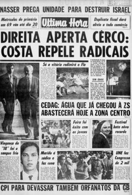 Última Hora [jornal]. Rio de Janeiro-RJ, 16 set. 1968 [ed. vespertina].