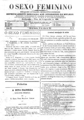 O Sexo feminino [jornal], a. 3, n. 6. Campanha-MG, 18 jul. 1889.