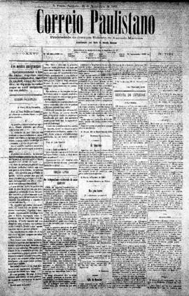 Correio paulistano [jornal], [s/n]. São Paulo-SP, 26 nov. 1881.