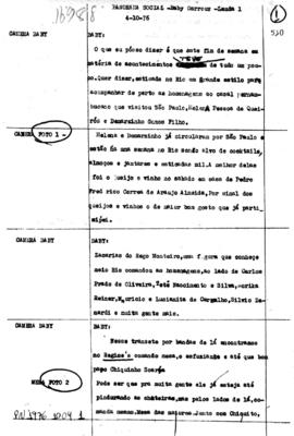 TV Tupi [emissora]. Jornal Panorama [programa]. Roteiro [televisivo], 04 out. 1976.