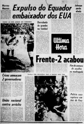 Última Hora [jornal]. Rio de Janeiro-RJ, 09 out. 1967 [ed. vespertina].