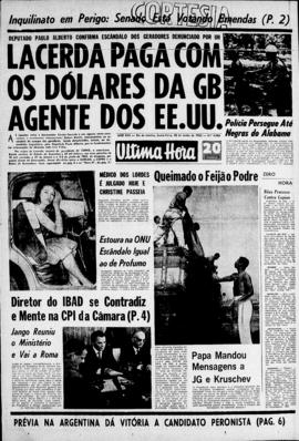 Última Hora [jornal]. Rio de Janeiro-RJ, 28 jun. 1963 [ed. vespertina].