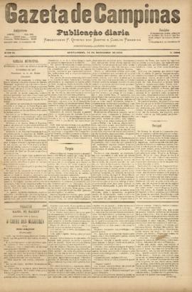 Gazeta de Campinas [jornal], a. 8, n. 1204. Campinas-SP, 14 dez. 1877.