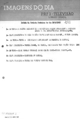 TV Tupi [emissora]. Revista Feminina [programa]. Roteiro [televisivo], 19 fev. 1963.