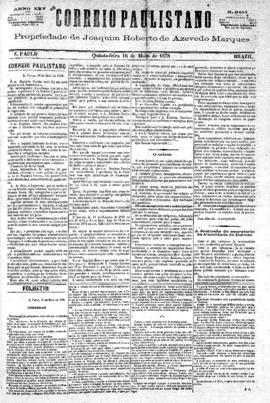 Correio paulistano [jornal], [s/n]. São Paulo-SP, 16 mai. 1878.