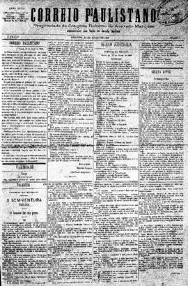 Correio paulistano [jornal], [s/n]. São Paulo-SP, 18 jul. 1880.