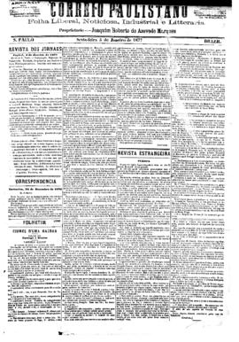 Correio paulistano [jornal], [s/n]. São Paulo-SP, 05 jan. 1877.