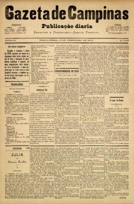 Gazeta de Campinas [jornal], a. 10, n. 1799. Campinas-SP, 16 dez. 1879.