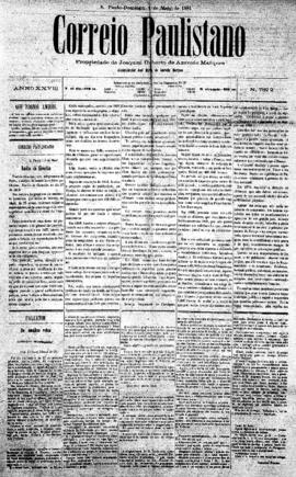 Correio paulistano [jornal], [s/n]. São Paulo-SP, 01 mai. 1881.