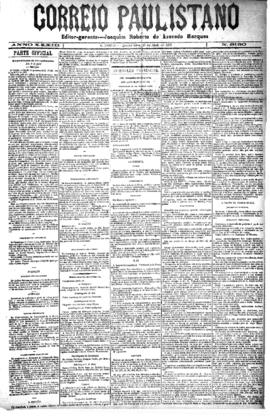 Correio paulistano [jornal], [s/n]. São Paulo-SP, 20 abr. 1887.