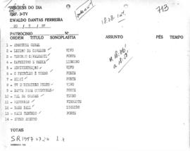 TV Tupi [emissora]. Semana em Revista [programa]. Roteiro [televisivo], 20 jul. 1957.