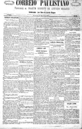 Correio paulistano [jornal], [s/n]. São Paulo-SP, 03 dez. 1878.