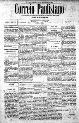 Correio paulistano [jornal], [s/n]. São Paulo-SP, 18 dez. 1881.