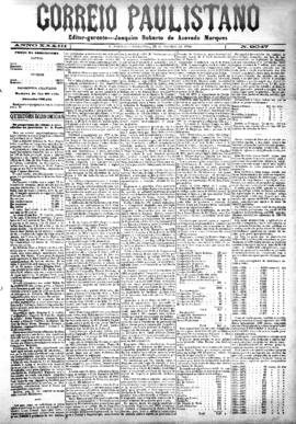 Correio paulistano [jornal], [s/n]. São Paulo-SP, 22 out. 1886.