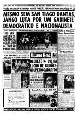 Última Hora [jornal]. Rio de Janeiro-RJ, 29 jun. 1962 [ed. matutina].