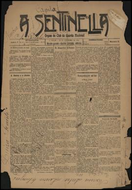 A Sentinella [jornal], a. 1, n. 13. São Paulo-SP, 14 fev. 1905.