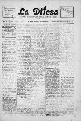 La Difesa [jornal], a. 3, n. 42. São Paulo-SP, 18 out. 1925.