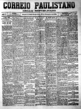 Correio paulistano [jornal], [s/n]. São Paulo-SP, 28 set. 1894.