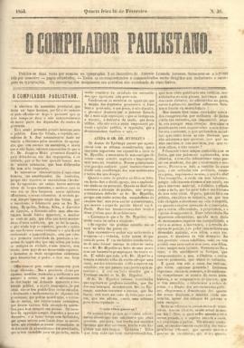 O Compilador paulistano [jornal], n. 36. São Paulo-SP, 16 fev. 1853.