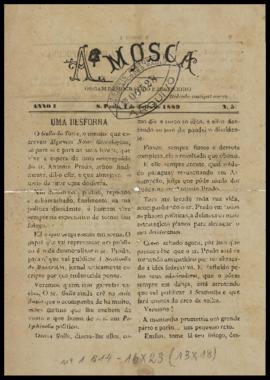 A Mosca [jornal], a. 1, n. 5. São Paulo-SP, 01 jul. 1889.