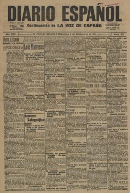 Voz de España, La. Diario Español [jornal], a. 13, n. 937. São Paulo-SP, 08 nov. 1911.