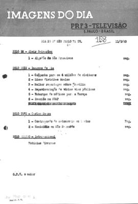 TV Tupi [emissora]. Diário de São Paulo na T.V. [programa]. Roteiro [televisivo], 11 mai. 1960.