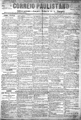 Correio paulistano [jornal], [s/n]. São Paulo-SP, 01 set. 1883.