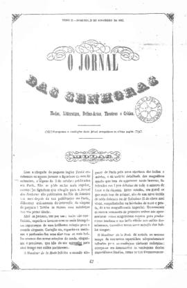 O Jornal das senhoras [jornal], t. 2, [s/n]. Rio de Janeiro-RJ, 21 nov. 1852.