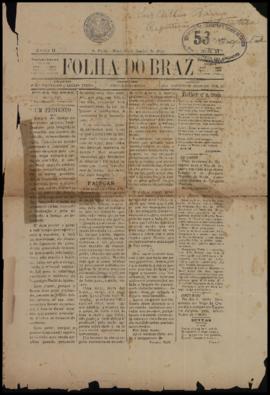 Folha do Braz [jornal], a. 2, n. 51. São Paulo-SP, 08 jan. 1899.