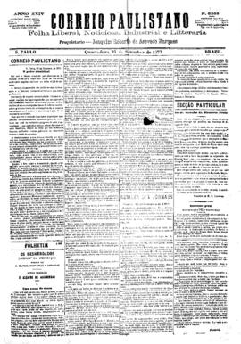 Correio paulistano [jornal], [s/n]. São Paulo-SP, 26 set. 1877.