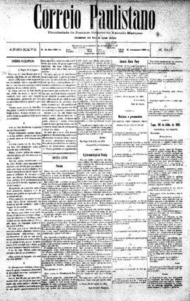 Correio paulistano [jornal], [s/n]. São Paulo-SP, 27 ago. 1881.