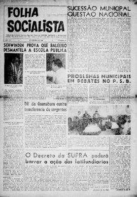 Folha socialista [jornal], a. 15, n. 117. São Paulo-SP, fev. 1964.