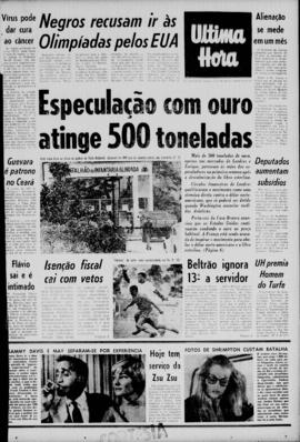 Última Hora [jornal]. Rio de Janeiro-RJ, 25 nov. 1967 [ed. vespertina].