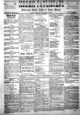 Correio paulistano [jornal], [s/n]. São Paulo-SP, 29 nov. 1884.