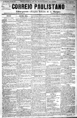 Correio paulistano [jornal], [s/n]. São Paulo-SP, 17 nov. 1882.