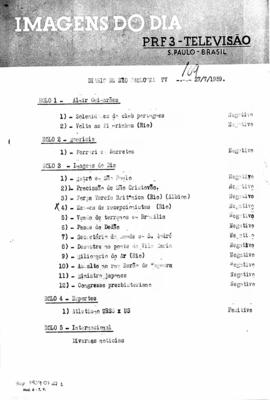 TV Tupi [emissora]. Diário de São Paulo na T.V. [programa]. Roteiro [televisivo], 27 jul. 1959.