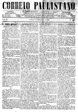 Correio paulistano [jornal], [s/n]. São Paulo-SP, 05 nov. 1856.