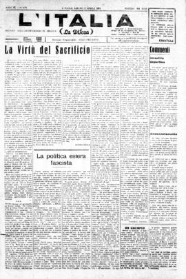 La Difesa [jornal], a. 9, n. 470. São Paulo-SP, 08 abr. 1933.