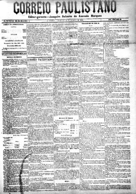 Correio paulistano [jornal], [s/n]. São Paulo-SP, 30 out. 1886.